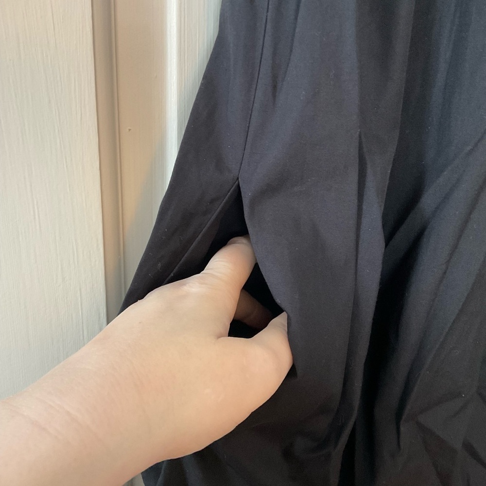 Madewell Flutter Sleeve Button-Front Mini Dress in Poplin Jet Black Size XS NWT - Picture 8 of 12